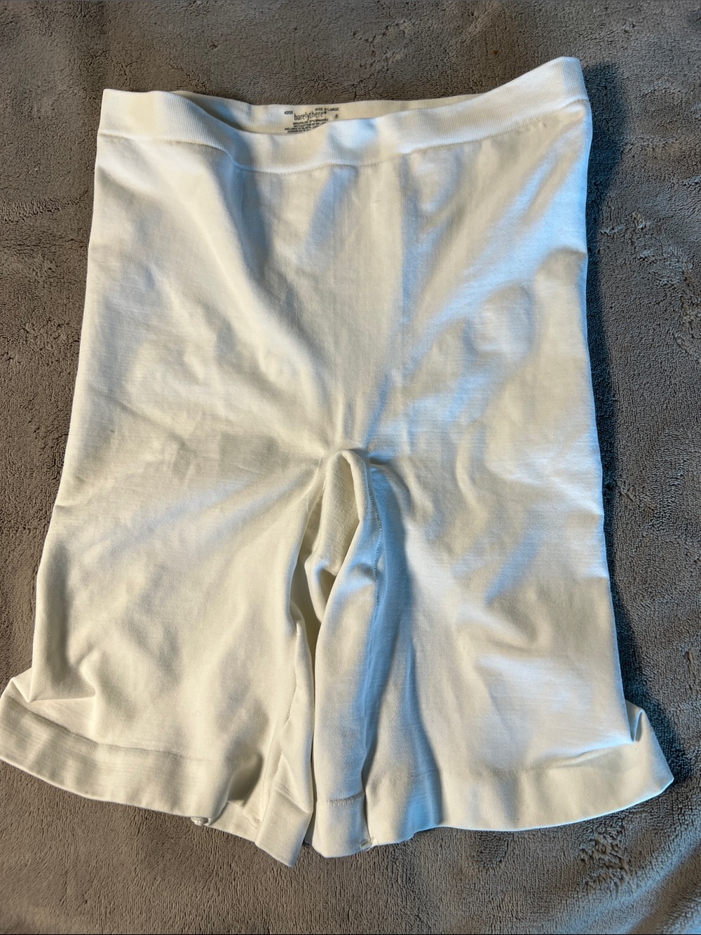 barely there Women's White Bike Shorts - Stretch Cotton Blend